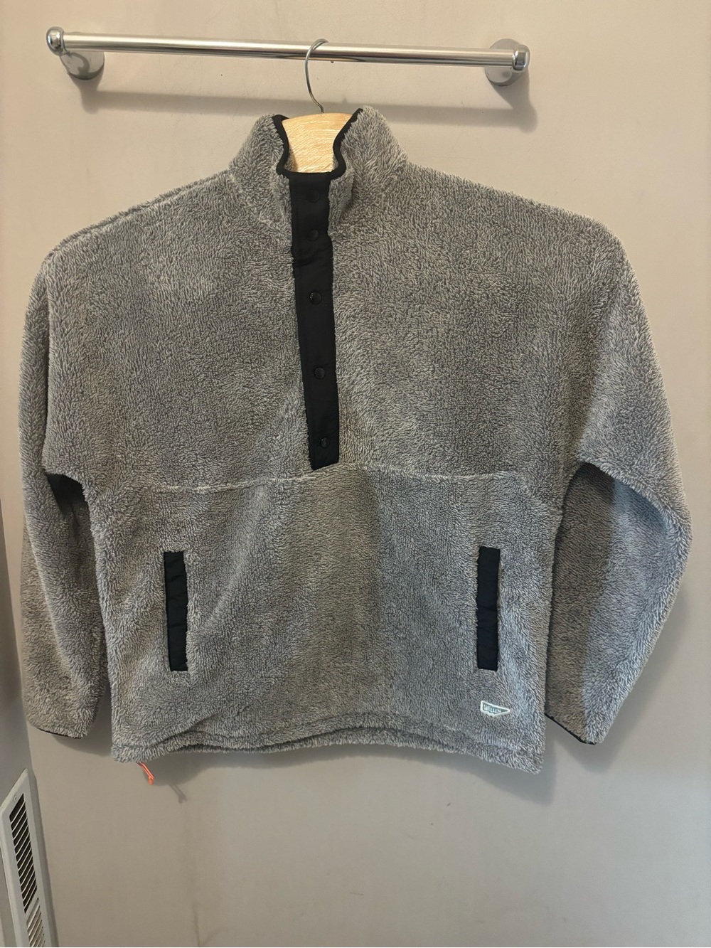 Wellen Windsurf Gray Fleece Quarter Snap Pullover Jacket Size L Huckberry